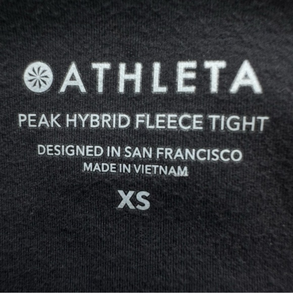 ATHLETA Peak Hybrid Fleece Tight | Cold Weather Training Ankle Legging Black XS - Picture 6 of 10
